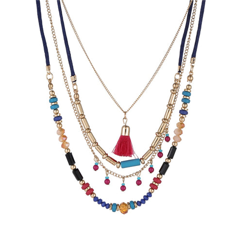 Bohemian Multi Color Layers Necklaces