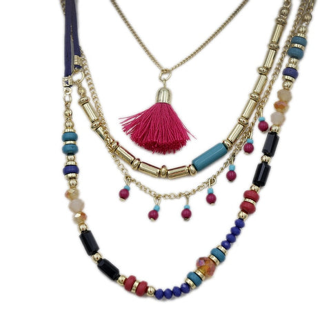 Bohemian Multi Color Layers Necklaces