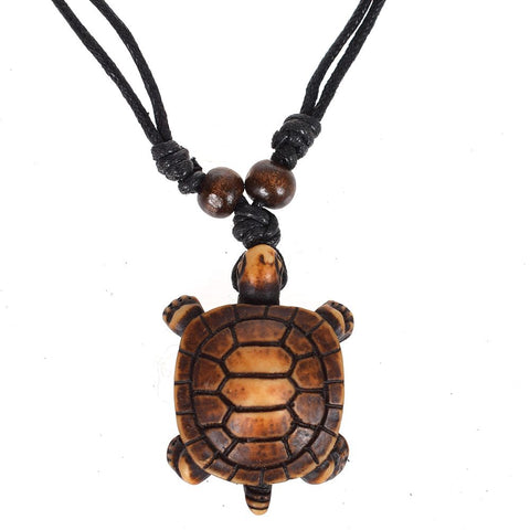 Bone Sea Turtle Pendants Necklace