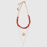 Metal Resin Stone Long Necklace