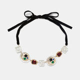 Metal Resin Stone Long Necklace