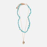 Metal Resin Stone Long Necklace