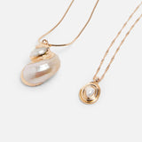 Metal Resin Stone Long Necklace